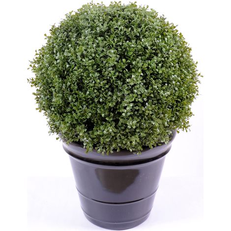Plante artificielle haute gamme Spécial extérieur / Buis boule artificiel - Dim : H.89 x D.65 cm (1/2)