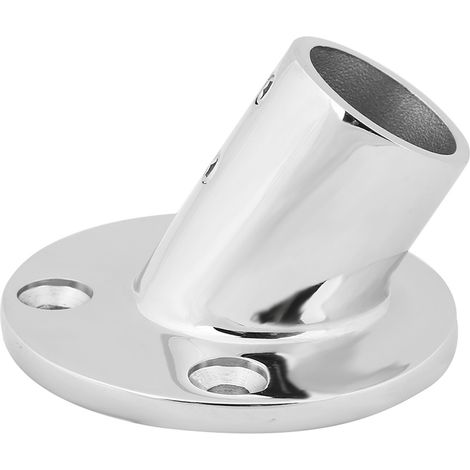Raccord de rambarde marine inox 22mm 7/8pouce, embase ronde 60 degrés pour bateau, accessoire pont en acier inoxydable (1/5)