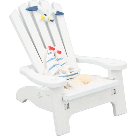 Chaise de Plage Miniature - Décoration Nautique pour Intérieur, Bureau ou Salle de Bains (1/5)