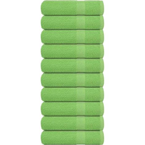 Handtücher FROGN 10 Stk. Apfelgrün 50x100 cm 360 g/m² vidaXL