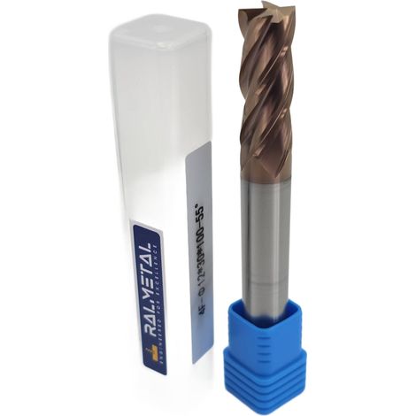 Fresa in metallo duro integrale 12 x 30 x 100 4F 4 taglienti 55 HRC (1/5)