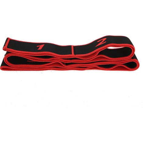 Sangle d'étirement yoga rouge pour entraînement de force, fitness sportif en intérieur, ceinture de résistance. (1/5)