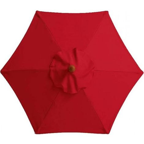 Replacement Cover for Market Table Umbrella, Table and Parasol - 6 Ribs - 3 m - Waterproof - Anti-Ultraviolet - Black (1/4)