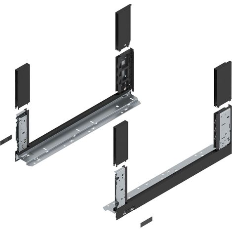 BLUM LEGRABOX free, Zarge Höhe C, NL 500, Carbonschwarz (1/4)