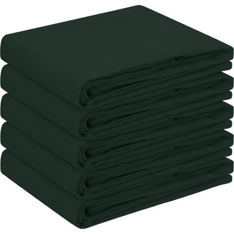 Tela para Mesa 5 uds. Redondo Verde oscuro Ø 160 cm Poliéster vidaXL