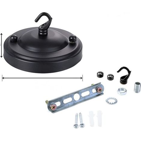 Cache Fil pour Lustre, Rosace Plafond, Rosace Lampe Plafond Avec Accessoire, 1 Trou de Câblage Auvent de Plafond (1/5)