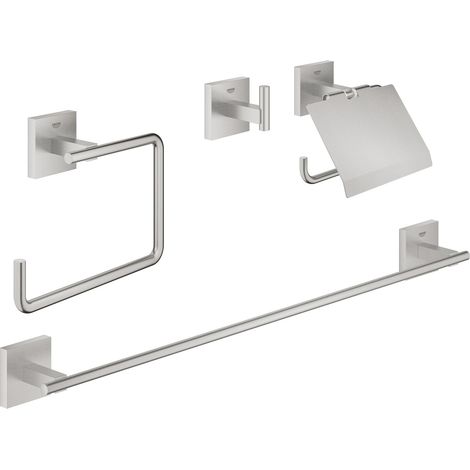Set de accesorios 4 en 1 GROHE Start Cube supersteel