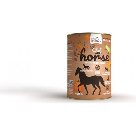 SYTA MICHA Viande de cheval et légumes, pâtée pour chien, boîte de 12 x 400 g