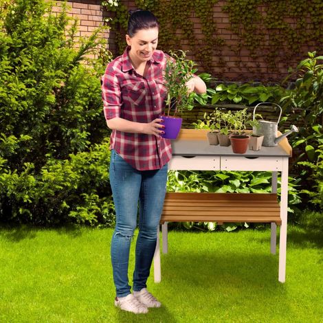 Mueble de jardín axi potting table madera FSC 2 cajones (1/3)