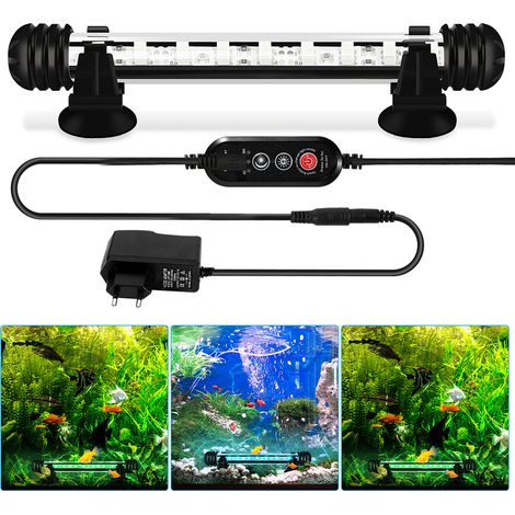LED Aquarium Beleuchtung IP67 Wasserfest RGB Licht Aufsetzleuchte Dimmbar Fisch Tank Unterwasser Lampe 18.5cm
