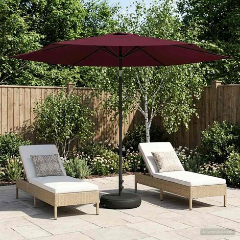 Paraguas de Jardín con Base 300 x 300 cm Poliéster Rectangular