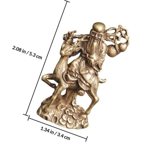 Figurine Décorative de Bouddha en Laiton Or, Ornement Artisanal Délicat et Pratique, Touche Confortable pour Décoration Intérieure et Bureau (1/5)