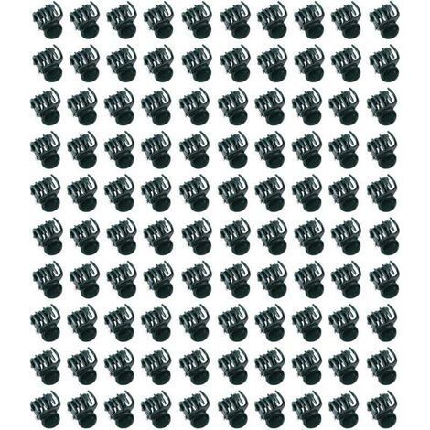 Lote de 100 mini pinzas de plástico para orquídeas, clips de soporte para plantas de jardín, clips rectos fáciles de usar, clips de soporte duraderos para tallos, enredaderas y flores de jardín (1/4)