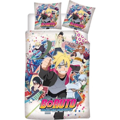 Boruto Bettwäsche-Set 140x200 cm – Bettbezug und Kissenbezug aus 100% Polyester