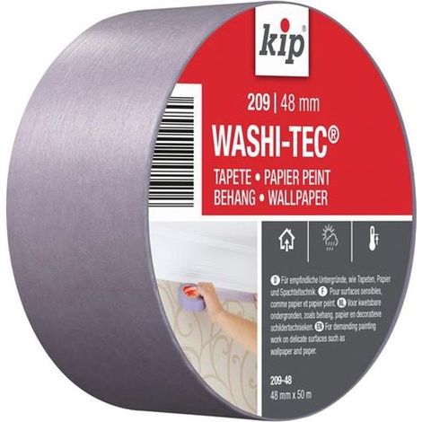 KIP 222547 209 Premium Low Tack WASHI-TEC Masking Tape 48mm x 50m KIP222547 (1/5)