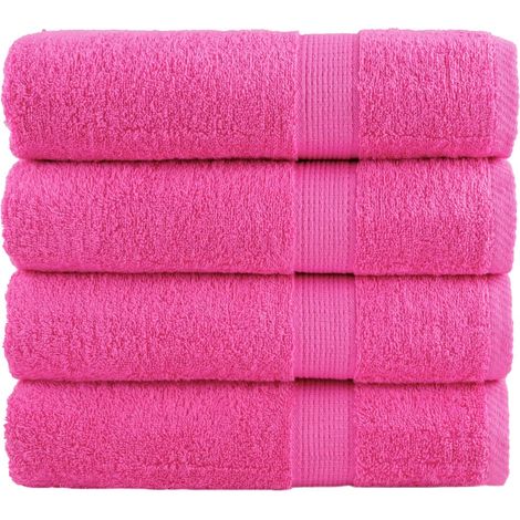 Premium Hand Towels SOLUND 4 pcs Pink 50x100 cm 600 gsm vidaXL