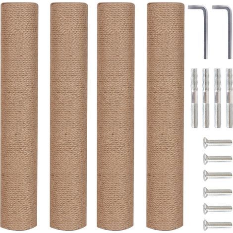 Set bestehend aus 4 Pfosten, Natursisalseil, M8-Schrauben, Inbusschlüssel, Ersatz-Kletterturm für den Innenbereich (1/5)