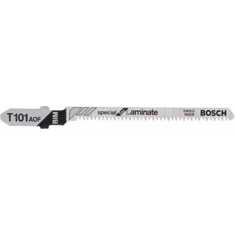 Hoja de sierra de calar T 101 AOF especial para laminado L.83mm paso de dientes 1.4mm paquete de 3 (1/4)
