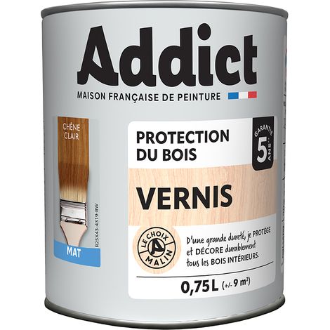 Vernis Addict Bois Mat Chêne Clair 750ml - Addict