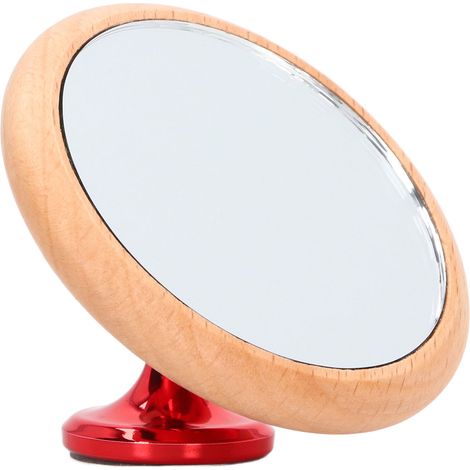 Miroir de cuisine magnétique réglable à rotation multidirectionnelle avec surface réfléchissante rouge