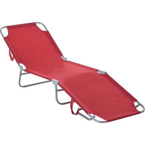 Tumbona de jardín Plegable, Tumbona con Respaldo Ajustable en 5 Posiciones, Tumbona de Camping Resistente a la Intemperie, Silla de jardín con Capacidad de Carga de 120 kg, para jardín, Vacaciones, Ex