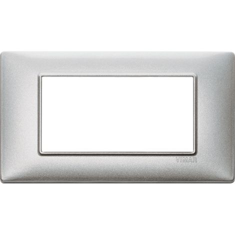 Placca 4M argento metallizzato Vimar Plana 14654.71 (1/3)