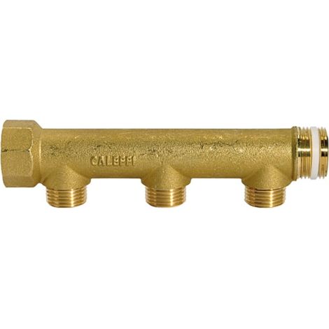 Riegler Verteilerrohr, 3 Abgänge, Eingang 2x1, Ausgang 3x1/2 AG, MS (1/4)