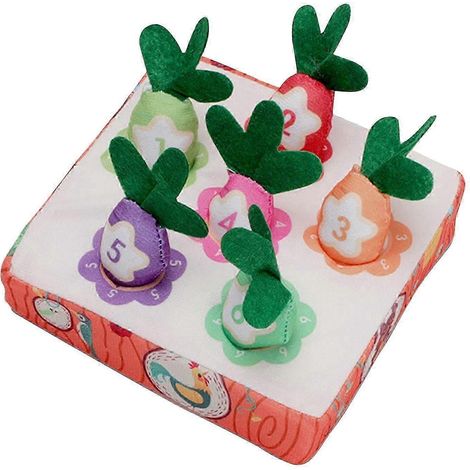Jouet interactif en peluche carotte pour chien, à tirer, encourageant la recherche de nourriture, distributeur de croquettes lent pour chiens de petite, moyenne et grande taille.-6Pcs Carrots