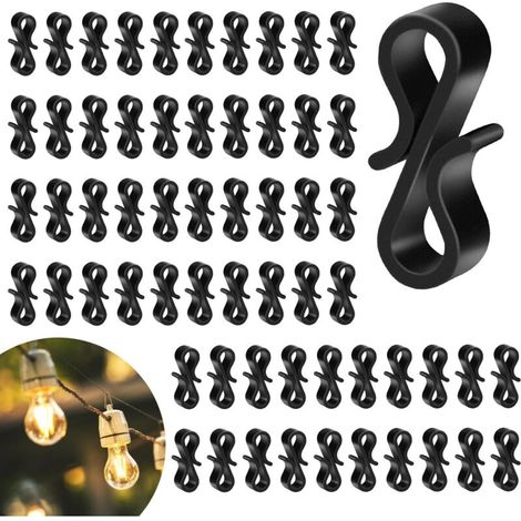 120 Pcs  Crochets pour Lumières d'Extérieur, Mini Clips de Gouttière en Plastique pour Accrocher les Lumières d'Extérieur, Décorations d'Arbre de Noël
