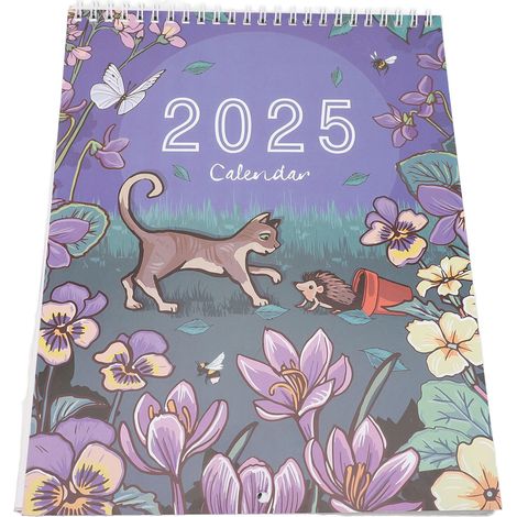 Calendrier mural 2025 avec motif chat mignon, idéal pour l'organisation quotidienne et les cadeaux de fêtes (1/5)