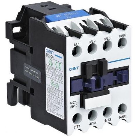 Contactor serie nc1 chint 221852- nc1-25.10/110v - 3p 25a 1na