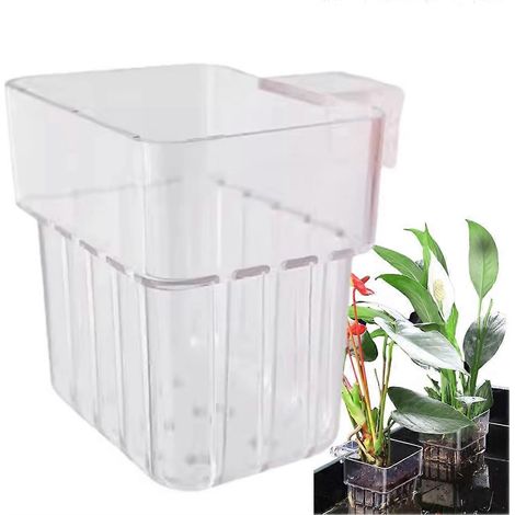 Gobelet de plantation hydroponique pour aquarium, pot en acrylique pour plantes aquatiques, décoration pour aquarium - FFY (1/4)
