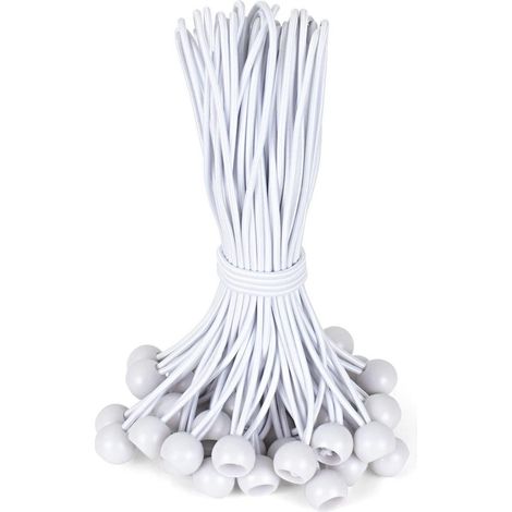 Spanngummis mit Kugel 23cm, 50 Stück, UV-beständig, für Planen & Zelte (1/5)