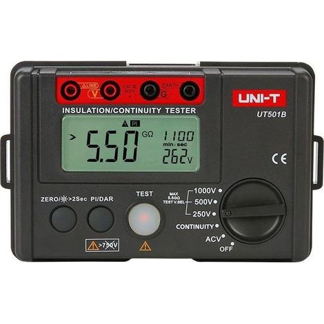 Uni-T UT501B aparato de medición de resistencia de aislamiento 250-1000V