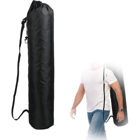 Copertura per ombrellone da spiaggia da 145 cm, con robusta maniglia, realizzata in resistente tessuto Oxford protettivo, ideale per ombrelloni da spiaggia, viaggi, sport e fitness (nero). (1/5)