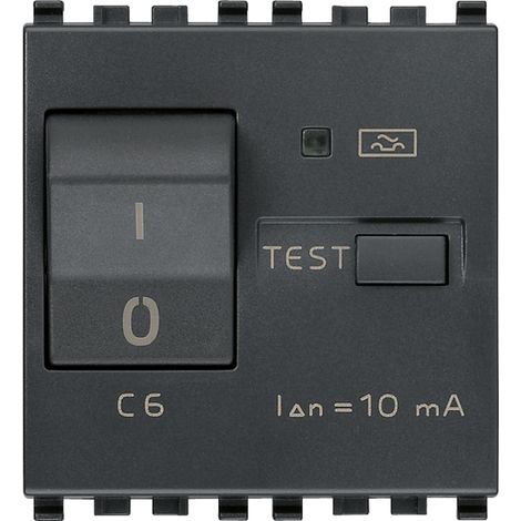 VIMAR - 20411.06 MTDiff. Interrupteur 1P+N C6 10mA gris