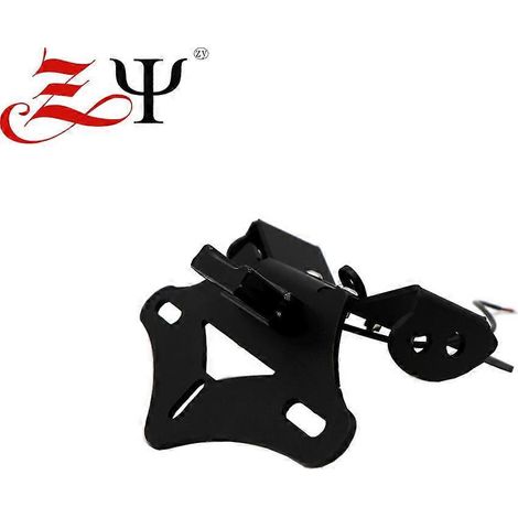 Support de plaque d'immatriculation noir pour moto Honda CBR1000RR (2008-2016) avec feu arrière court (1/4)