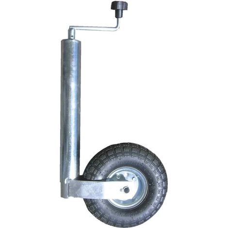 Imline – Roue jockey gonflable Ø60 mm – Charge max 150 kg – Galet 260x85 mm – Acier galvanisé pour terrains difficiles (1/3)