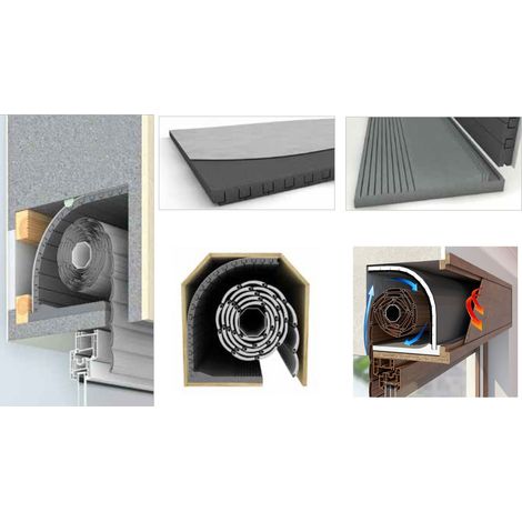 1KIT soluzione 2 in 1 Termico Acustico Coibentazione Cassonetti tapparelle 100x5 (1/2)
