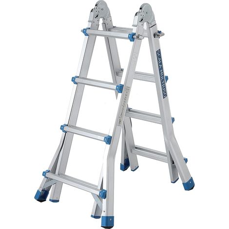 Scala telescopica in alluminio 3.98 MT Leggera 4x4 Multiuso Multifunzione Pieghevole a Libretto (1/4)