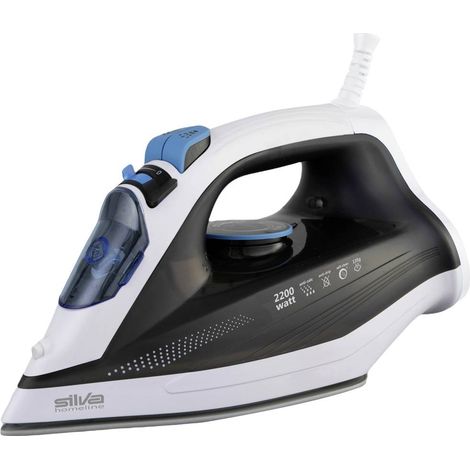 Silva Homeline DB 2201 Ferro da stiro a vapore Grigio scuro, Bianco, Blu 2200 W (1/4)
