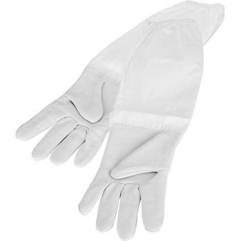 Schützende, langärmelige Imkerhandschuhe mit elastischen Bündchen, Imkerausrüstung, Größe XL (1/5)
