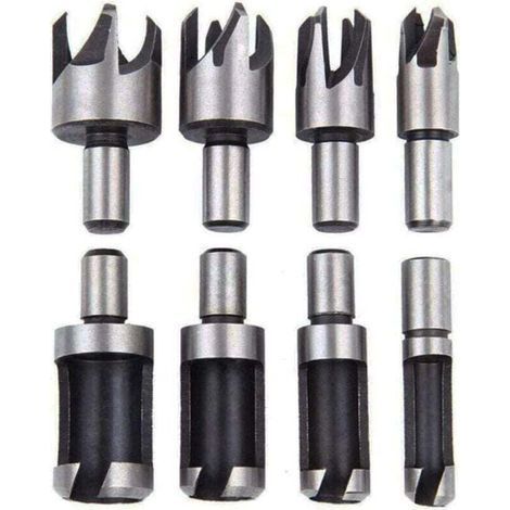 Trywise 8-teiliges Holzdübelbohrer-Set (zur Herstellung von Dübeln), Schneidwerkzeuge zur Herstellung von Holzdübeln, -stiften, -bolzen und -zapfen (1/5)