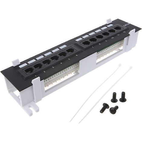 RJ45 CAT5 CAT5E Netzwerk-Patchpanel Wandmontage Rackmontagehalterung