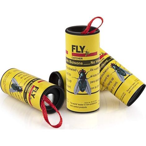 4x piège adhésif éco-Naturel Premium pour Attrape-Mouches - pièges à Mouches en Rouleau Contre Les Insectes tels Que Les Mouches, Les moustiques et Les Mites (1/5)