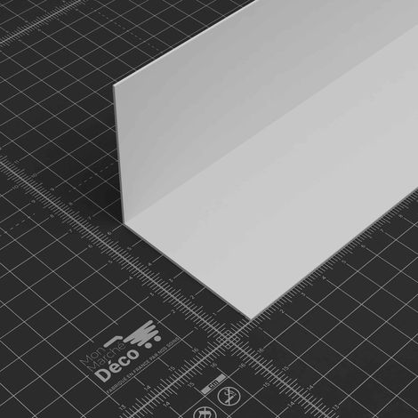 Cornière PVC 60 x 60 mm - Longueur 2.50 m - Blanc - Lot de 5