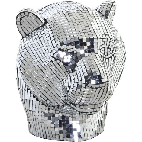 Harzfigur 31x31x32 Leopardenharz Chrom Silbermaterial mehrfarbige Farbfamilien -Figuren Dekoration Details (1/3)