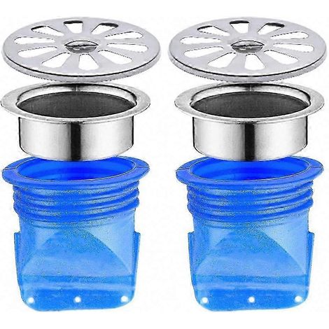 Set di 2 scarichi a pavimento regolabili in silicone con valvola di non ritorno, valvola unidirezionale per tubi e flessibili del bagno (60 x 50 cm) (1/5)