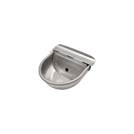 Abreuvoir à eau en acier inoxydable avec bouchon de vidange et valve à flotteur réglable pour cheval, chien, bétail, chèvre, mouton, cochon, abreuvoir automatique pour le bétail (1/5)