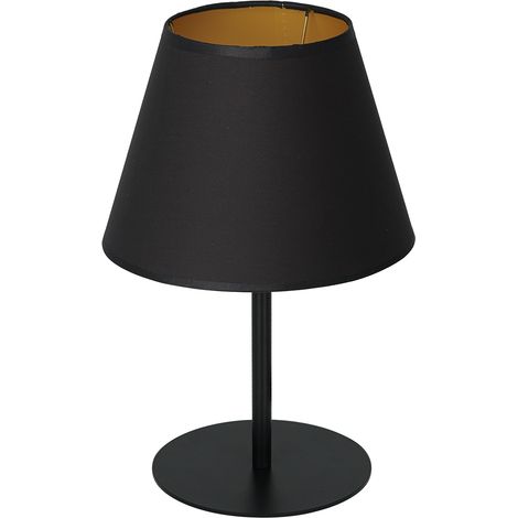 Lampada da tavolo nera 33 cm interno oro Arden E27 Luminex